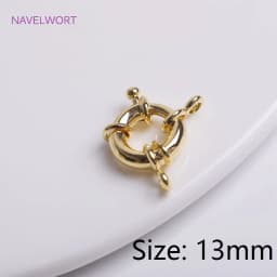 18K Gold Plated Sailor Clasps Connector For Necklace End Clasps Brass Metal Steering wheel clasps DIY Jewelry Making Accessory