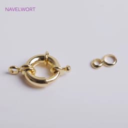 18K Gold Plated Sailor Clasps Connector For Necklace End Clasps Brass Metal Steering wheel clasps DIY Jewelry Making Accessory