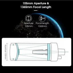 Svbony MK105 Telescope OTA Portable Design for Lunar Planetary Observations and Photography MK105 Maksutov Cassegrain
