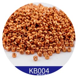 365pcs 2mm Japanese Metallic Bronze Cylindrical Glass Beads 10/0 Loose Spacer Seed Beads for Needlework Jewelry Making Sewing