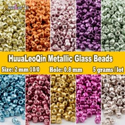 365pcs 2mm Japanese Metallic Bronze Cylindrical Glass Beads 10/0 Loose Spacer Seed Beads for Needlework Jewelry Making Sewing