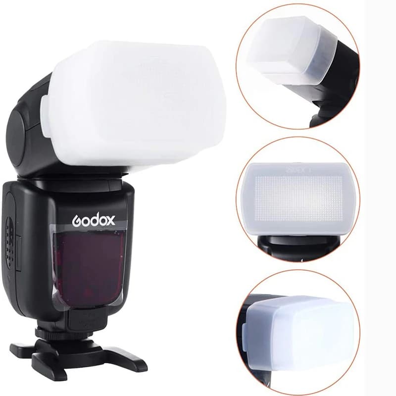 Flash Diffuser for Canon 580EX II for Godox V850/860ii/TT685/600 for Yongnuo YN-560/565