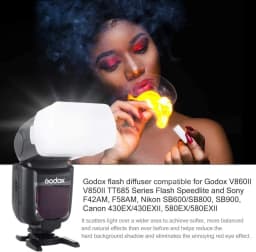 Flash Diffuser for Canon 580EX II for Godox V850/860ii/TT685/600 for Yongnuo YN-560/565