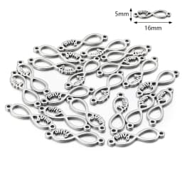 10pcs Stainless Steel Styles Charms Ornamen Charm Pendants for Necklace Bracelet Earring Diy Jewelry Handmade Craft Accessories