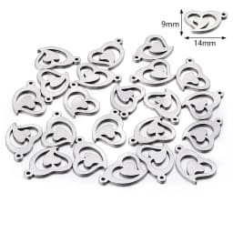 10pcs Stainless Steel Styles Charms Ornamen Charm Pendants for Necklace Bracelet Earring Diy Jewelry Handmade Craft Accessories