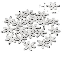 10pcs Stainless Steel Styles Charms Ornamen Charm Pendants for Necklace Bracelet Earring Diy Jewelry Handmade Craft Accessories