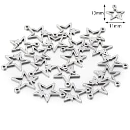 10pcs Stainless Steel Styles Charms Ornamen Charm Pendants for Necklace Bracelet Earring Diy Jewelry Handmade Craft Accessories