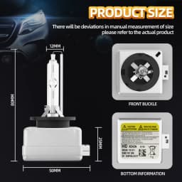 CROSSFOX 2Pcs Car Headlight Bulbs D1S Hi/Lo BI Xenon HID 35W Headlamp Ampoules 4300K 5000K 6000K 8000K 10000K 12000K Auto Lamp