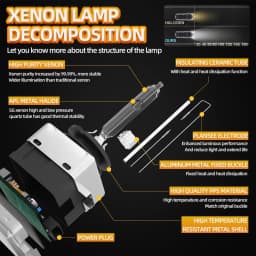 CROSSFOX 2Pcs Car Headlight Bulbs D1S Hi/Lo BI Xenon HID 35W Headlamp Ampoules 4300K 5000K 6000K 8000K 10000K 12000K Auto Lamp
