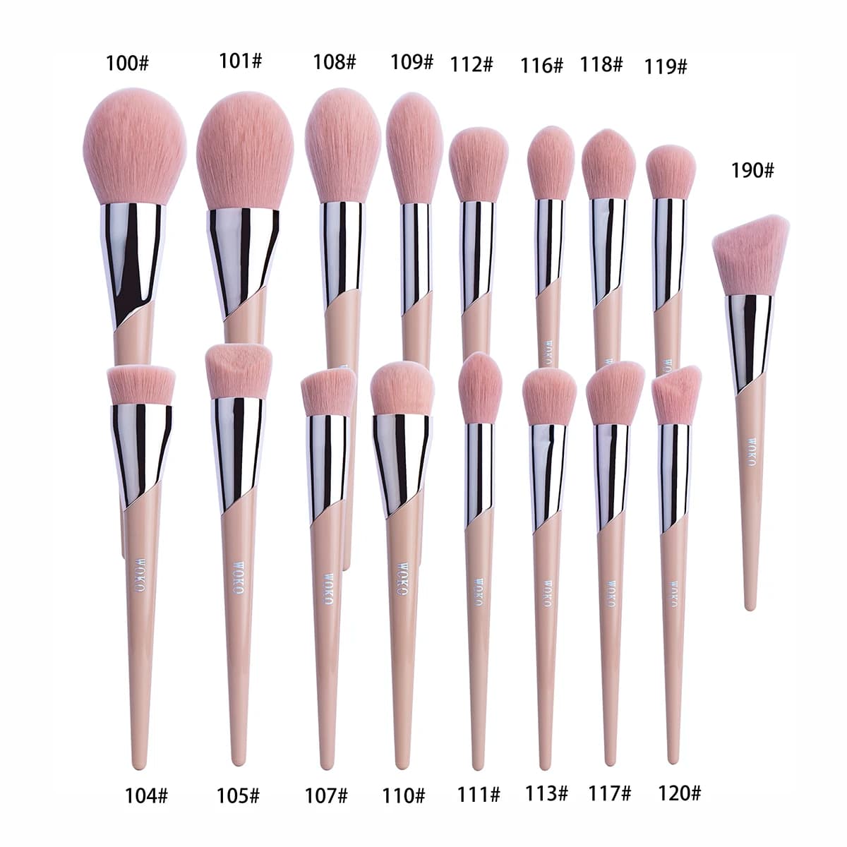 1pcs Makeup Brush Face Contour Powder Foundation Bronzer Cream Blush Eyeshadow Smudge Eyeliner Fashion Fenty Style Beauty Tool