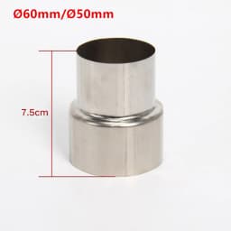 1pc Stove Pipe Extension Reduction Stainless Steel Flue Pipe Reducer Tubing Connector Chimney Adaptor 60/70/80/90/100/110/120mm