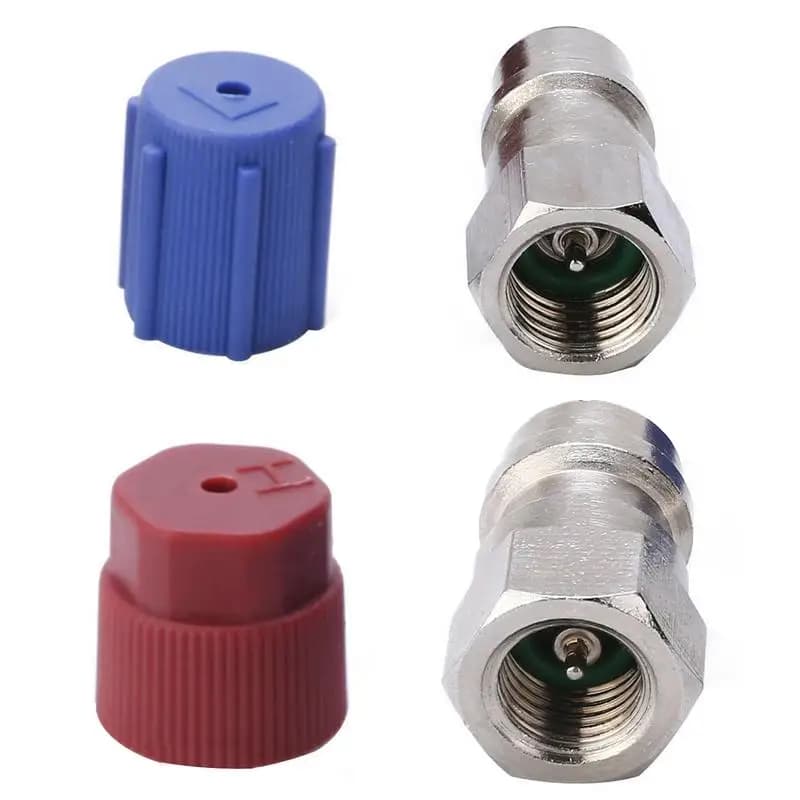 R12 To R134a Retrofits Kit R12 To R134 A High/Low AC Fitting Port Retrofits Conversion Adapter Fit For Standard Auto Air