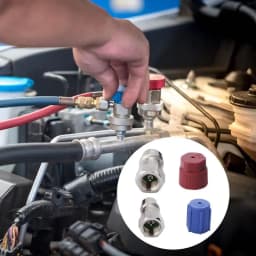 R12 To R134a Retrofits Kit R12 To R134 A High/Low AC Fitting Port Retrofits Conversion Adapter Fit For Standard Auto Air