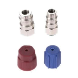 R12 To R134a Retrofits Kit R12 To R134 A High/Low AC Fitting Port Retrofits Conversion Adapter Fit For Standard Auto Air
