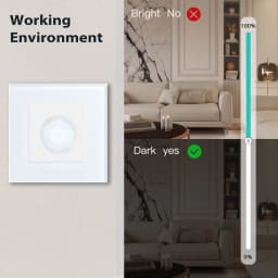 Bseed Human Motion Sensor PIR Infrared Sensor Detector Push Button Glass Mechanical Wall Mounted Switches EU Standard LED Light