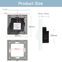 Bseed Human Motion Sensor PIR Infrared Sensor Detector Push Button Glass Mechanical Wall Mounted Switches EU Standard LED Light