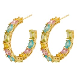 Luxury Women's Necklace Candy Color Geometric Zirconia Necklace/Bracelet Gold Plated Brass Vintage Jewelry Christmas Gift:VL232