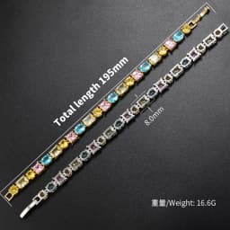 Luxury Women's Necklace Candy Color Geometric Zirconia Necklace/Bracelet Gold Plated Brass Vintage Jewelry Christmas Gift:VL232