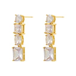 Luxury Women's Necklace Candy Color Geometric Zirconia Necklace/Bracelet Gold Plated Brass Vintage Jewelry Christmas Gift:VL232