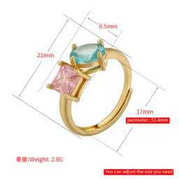 Luxury Women's Necklace Candy Color Geometric Zirconia Necklace/Bracelet Gold Plated Brass Vintage Jewelry Christmas Gift:VL232
