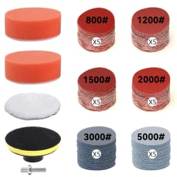 Headlight Restoration Kit Car Detailing Washing Cleaning Renovation Tools Sandpaper Waxing Sponge Polishing Pad Sanding Disc