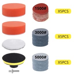 Headlight Restoration Kit Car Detailing Washing Cleaning Renovation Tools Sandpaper Waxing Sponge Polishing Pad Sanding Disc