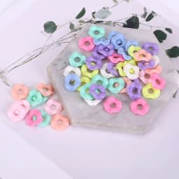 12mm 15mm Acrylic Random Mixed Candy Color Twist Ring Doughnut Shaped Handmade Beads For Jewelry Making DIY Bracelets Necklace