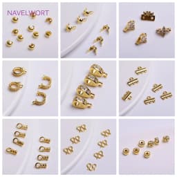 Multi Sizes Brass Spring Ring Clasp with Attach Rings 18K Gold Plating Sailor Clasps Connector DIY Jewelry Making Accessories