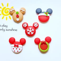 10Pcs New Cute Mini Christmas Cartoon Series  Flat Back Resin Cabochons Scrapbooking DIY Jewelry Craft Decoration Accessories