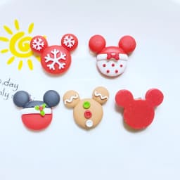 10Pcs New Cute Mini Christmas Cartoon Series  Flat Back Resin Cabochons Scrapbooking DIY Jewelry Craft Decoration Accessories
