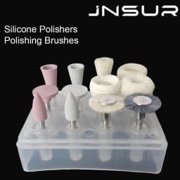 12pcs/box Dental Polisher Kit For Low-Speed Handpiece Dental Composite Kit Dentistry Porcelain/Natural Tooth Polishing Kit