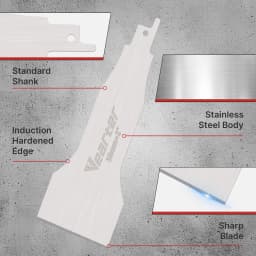 Vearter 30/50/100mm Stainless Steel Reciprocating Saw Blades 140mm Sabre Shovel For Cleaning Removal Tile Grout Glue Gap Tools