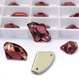 Pubrilex Galactic Shape Sew On Rhinestones Crystal Glass Flatback Chamfered Rhinestone Sewing Strass for Garment Decoration