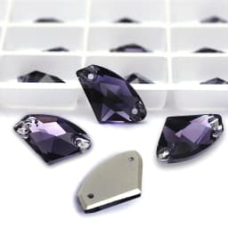 Pubrilex Galactic Shape Sew On Rhinestones Crystal Glass Flatback Chamfered Rhinestone Sewing Strass for Garment Decoration