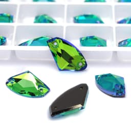 Pubrilex Galactic Shape Sew On Rhinestones Crystal Glass Flatback Chamfered Rhinestone Sewing Strass for Garment Decoration