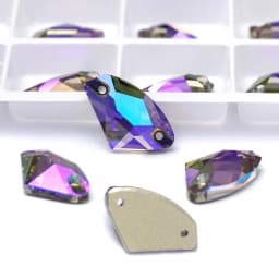 Pubrilex Galactic Shape Sew On Rhinestones Crystal Glass Flatback Chamfered Rhinestone Sewing Strass for Garment Decoration