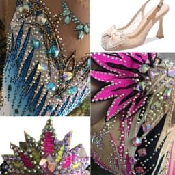 Pubrilex Galactic Shape Sew On Rhinestones Crystal Glass Flatback Chamfered Rhinestone Sewing Strass for Garment Decoration