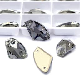 Pubrilex Galactic Shape Sew On Rhinestones Crystal Glass Flatback Chamfered Rhinestone Sewing Strass for Garment Decoration