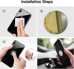 5/10PCS Magnetic Metal Plate For Car Phone Holder Universal Iron Sheet Disk Sticker Mount Mobile Phone Magnet Stand For iPhone