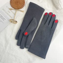 Fashion Nail Polish Gloves Grace Lady Winter Vintage Full Finger Glove Women Thick Driving Touch Screen Warm Mittens Female