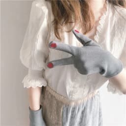 Fashion Nail Polish Gloves Grace Lady Winter Vintage Full Finger Glove Women Thick Driving Touch Screen Warm Mittens Female