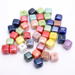 10Pcs 30Pcs 8mm Cube Ceramic Beads Square Shiny Fashion Chines Porcelain Loose Spacer Beads for Jewelry Making Diy Bracelets