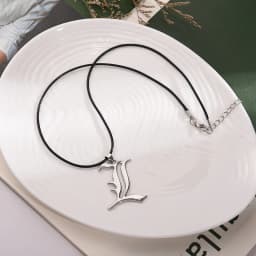 Anime Death Note L Logo Alloy Necklace Cosplay Woman Man Jewelry Cosplay Accessories Fashion Pendant Gift