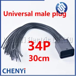 34 Pin Female or male Auto ECU Connector PCB Harness Plug With 30cm or 200cm Wires 4-1437290-1 2389578-1 2389578-2 4-1437290-0