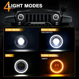 7 Inch LED Headlights Filed 4x4 Turn Signal Round HeadLight for Land Rover Defender Lada Niva 4X4 Uaz Hunter Mazda Miata MX5