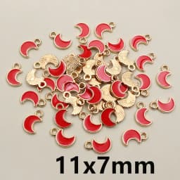 50Pcs 9x10mm Small Colorful Alloy Heart Charms Cute Love Pendants For DIY Bracelet Necklaces Jewelry Making Accessories