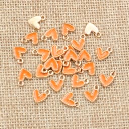 50Pcs 9x10mm Small Colorful Alloy Heart Charms Cute Love Pendants For DIY Bracelet Necklaces Jewelry Making Accessories