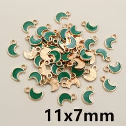 50Pcs 9x10mm Small Colorful Alloy Heart Charms Cute Love Pendants For DIY Bracelet Necklaces Jewelry Making Accessories
