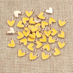 50Pcs 9x10mm Small Colorful Alloy Heart Charms Cute Love Pendants For DIY Bracelet Necklaces Jewelry Making Accessories
