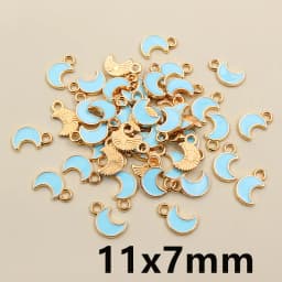 50Pcs 9x10mm Small Colorful Alloy Heart Charms Cute Love Pendants For DIY Bracelet Necklaces Jewelry Making Accessories